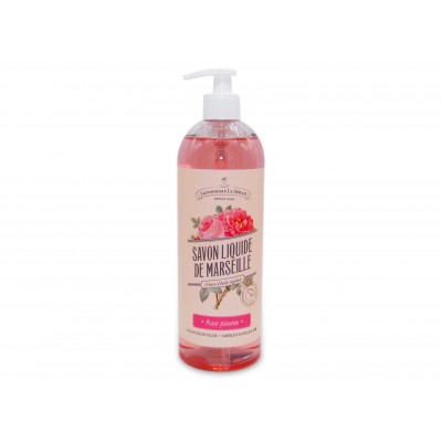 Savon liquide de Marseille rose pivoine